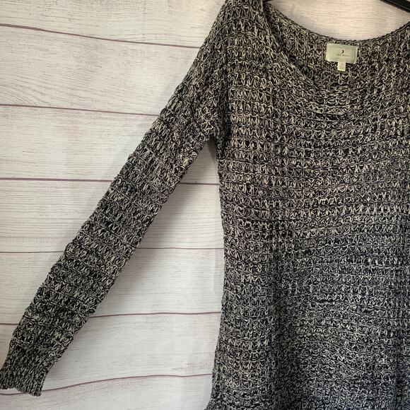 Ruby Moon Black and Cream Knit Weave Sweater Pullover Long Sleeve Size Small - Picture 4 of 12
